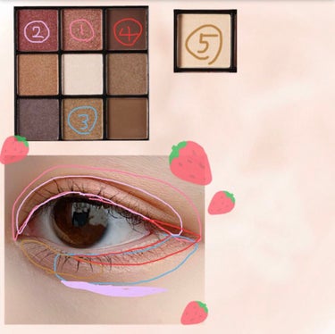 UR GLAM　BLOOMING EYE COLOR PALETTE/U R GLAM/パウダーアイシャドウを使ったクチコミ（2枚目）