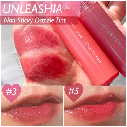ノンスティッキーダズルティント/unleashia/リップティントを使ったクチコミ(1枚目)