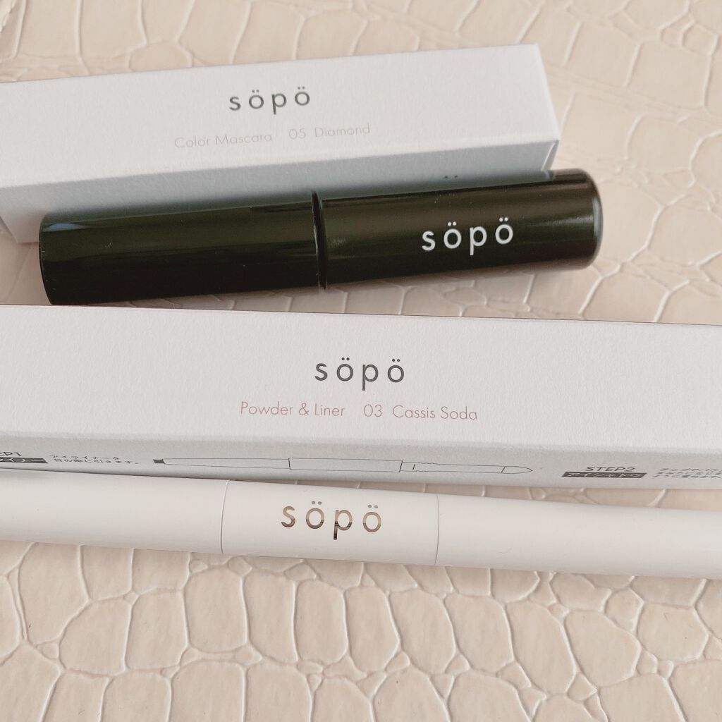 カラーマスカラ/sopo/マスカラを使ったクチコミ（1枚目）