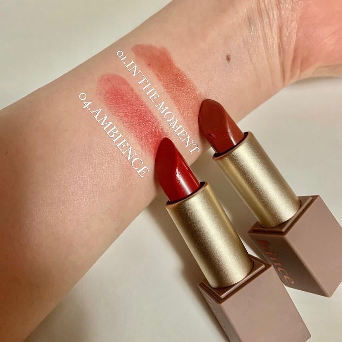 ムードインハンサーシアー S004 アンビエンス/hince/口紅を使ったクチコミ（3枚目）