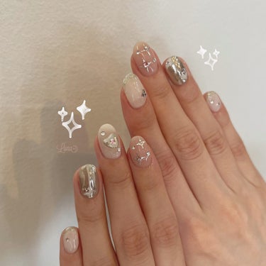 Iuna. Mizuki on LIPS 「.お持ち込みdesign参考に🤍✨#nail#nailstag..」（1枚目）