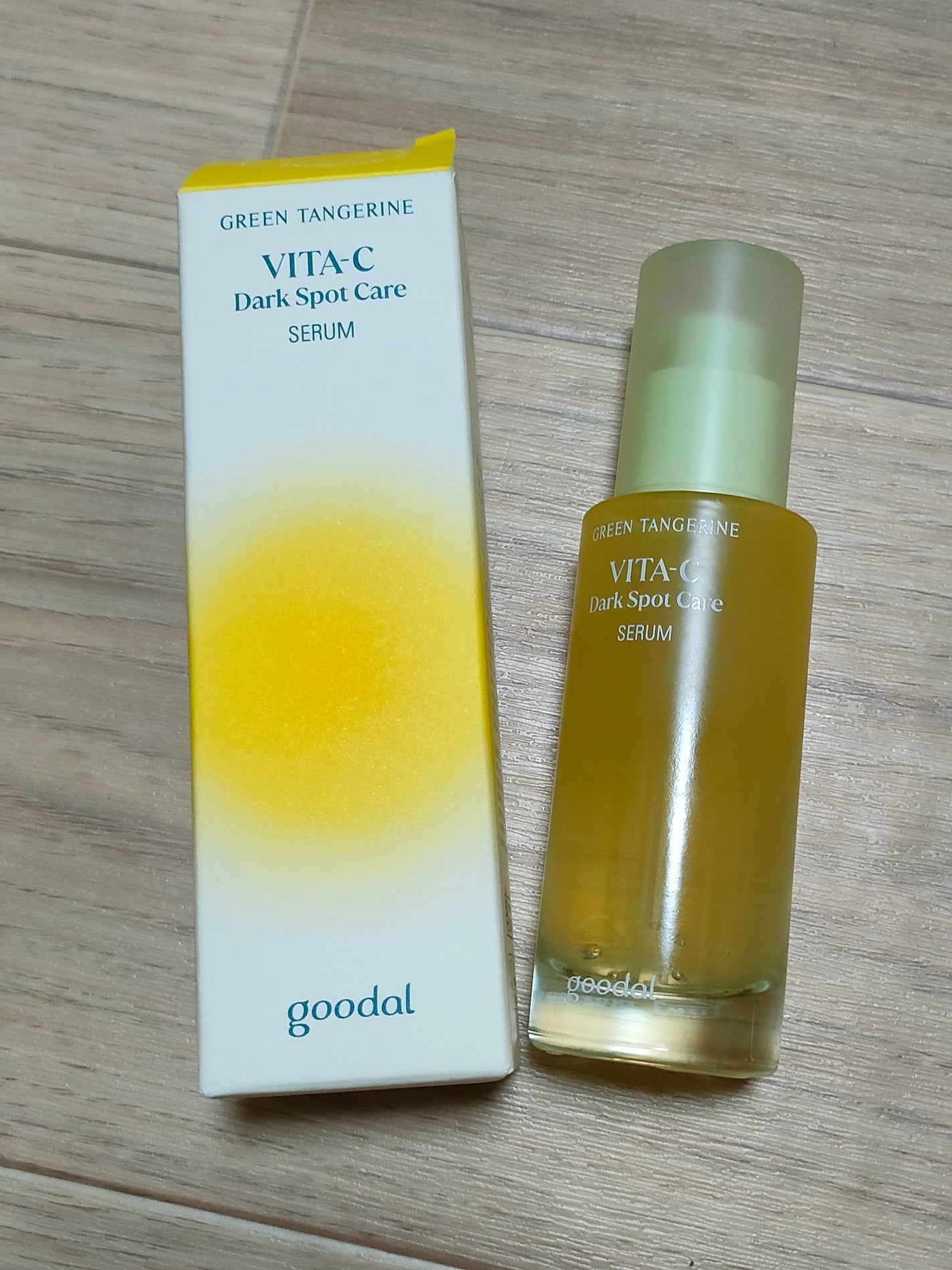 グリーンタンジェリン ビタC ダークスポットケアセラム/goodal/美容液を使ったクチコミ(1枚目)