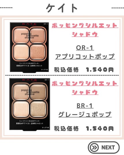 ケイト ポッピングシルエットシャドウ/KATE/アイシャドウパレットを使ったクチコミ(2枚目)