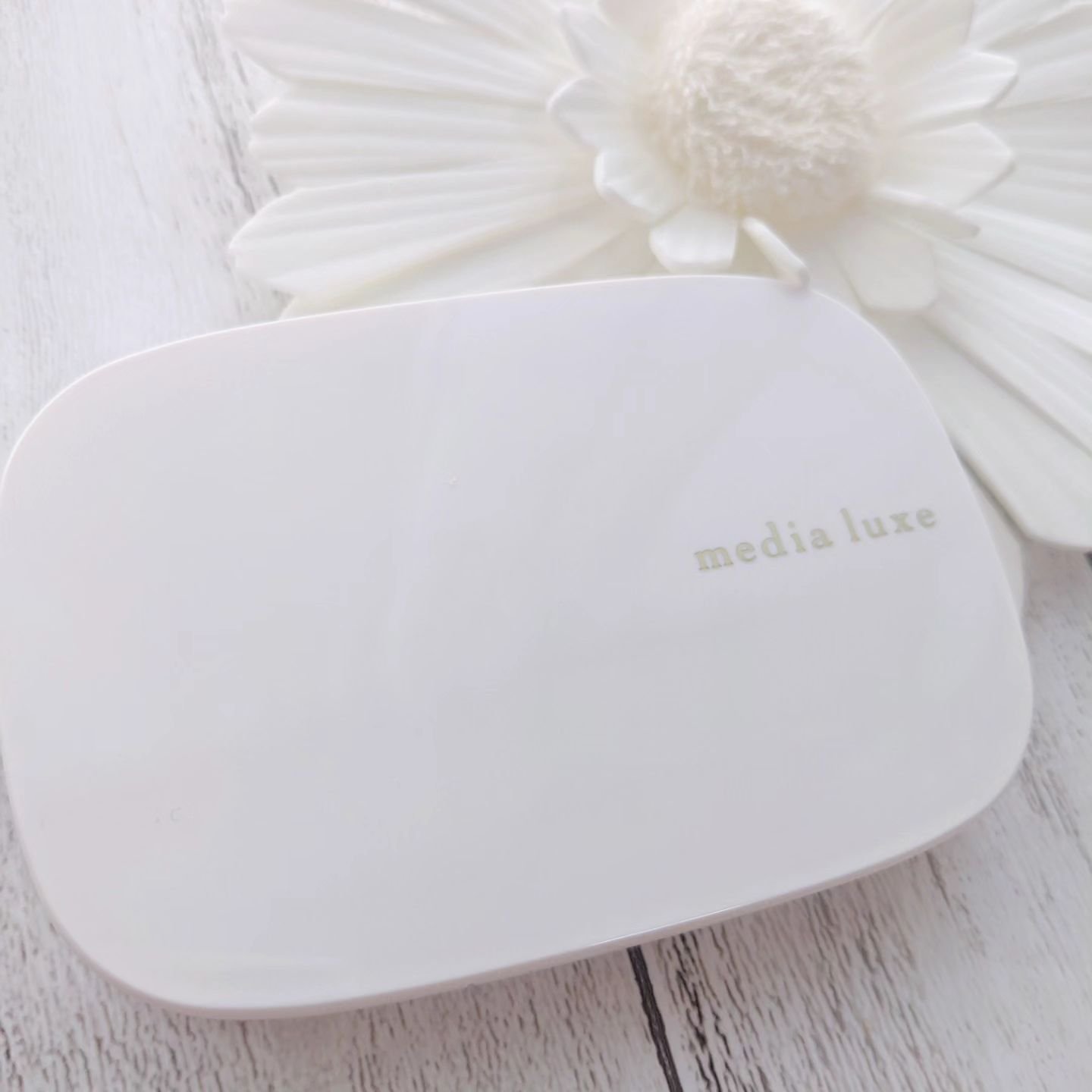 パウダーファンデーション 02 レフィル/media luxe/パウダーファンデーションを使ったクチコミ（1枚目）