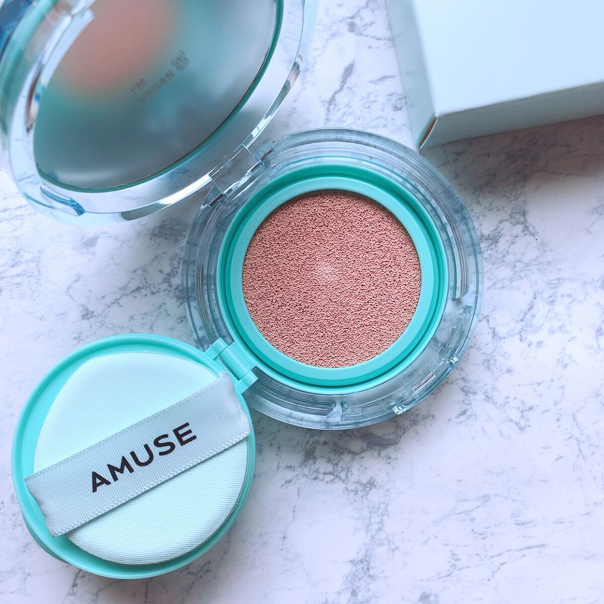 メタフィットヴィーガンクッション/AMUSE/クッションファンデーションを使ったクチコミ（2枚目）