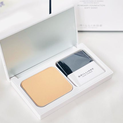 パウダリーファンデーション ソフトシャイニー 40(標準カラー)/ブリリアージュ/パウダーファンデーションを使ったクチコミ(2枚目)