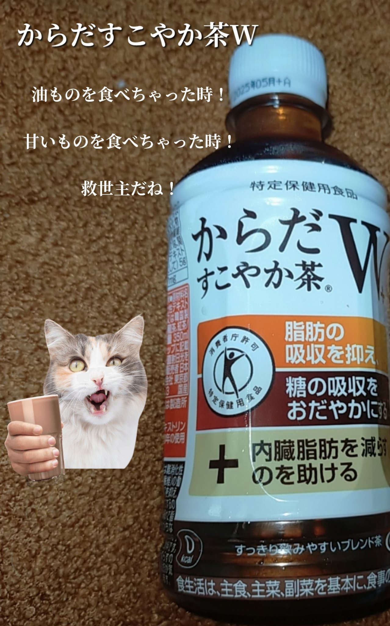 からだすこやか茶W/日本コカ・コーラ/ドリンクを使ったクチコミ（1枚目）