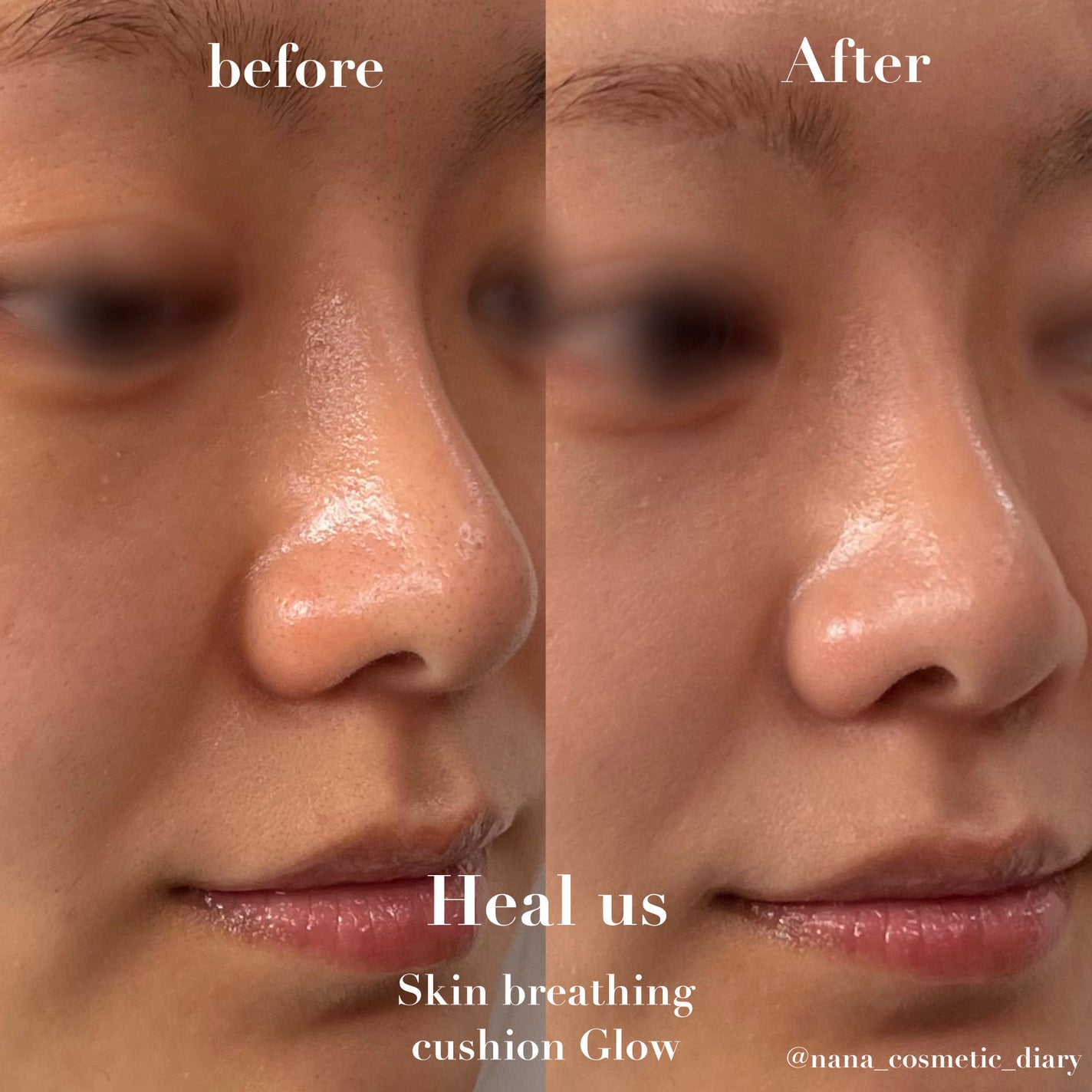 ブリージンググロークッション/Healus/クッションファンデーションを使ったクチコミ(5枚目)