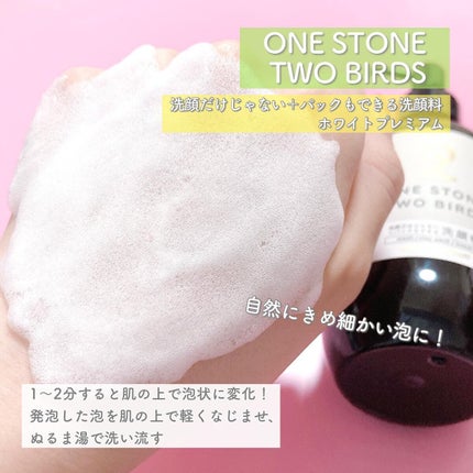 洗顔だけじゃない+パックもできる洗顔料 ホワイトプレミアム/ONE STONE TWO BIRDS/その他洗顔料を使ったクチコミ(6枚目)