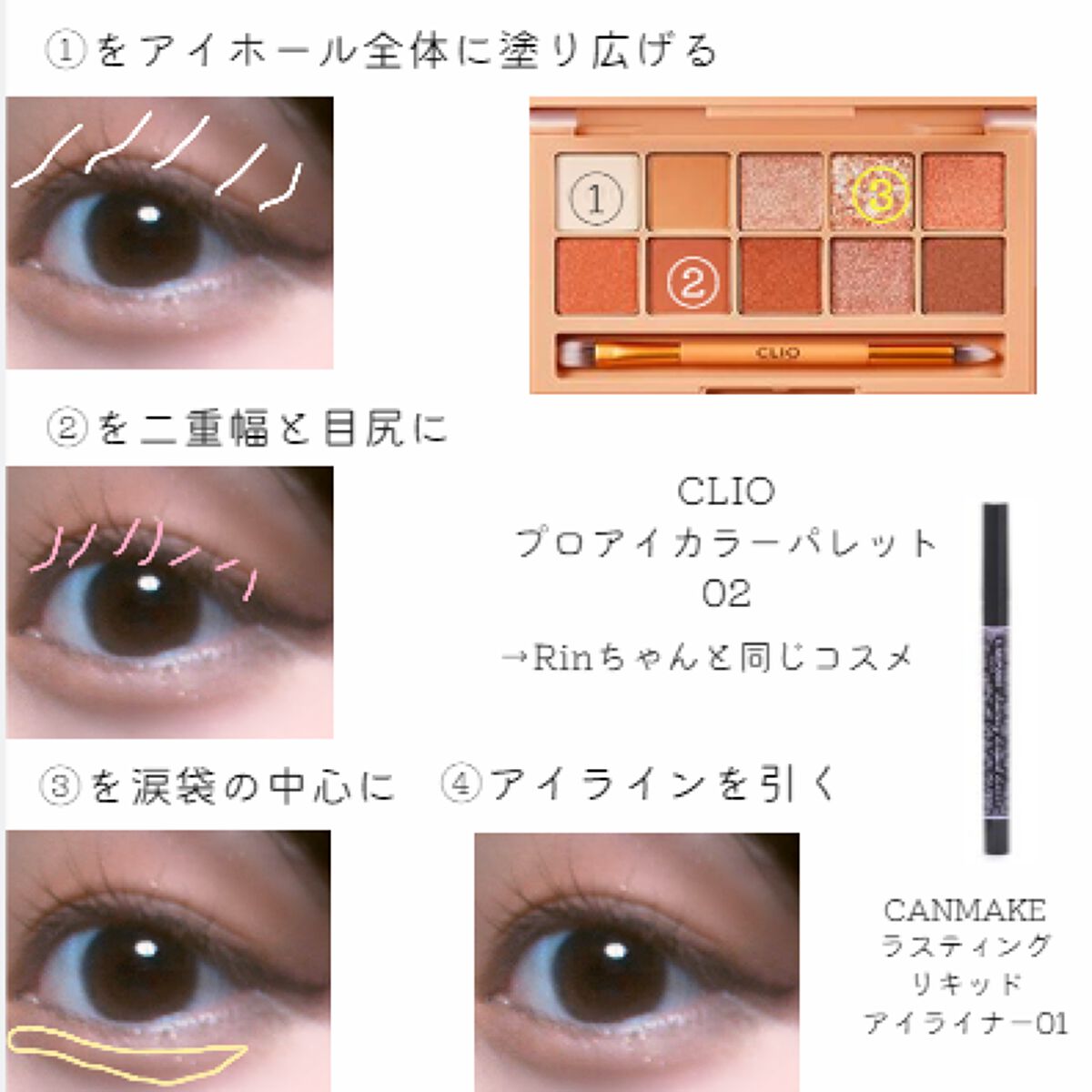 ラスティングリキッドライナー/キャンメイク/リキッドアイライナーを使ったクチコミ(2枚目)