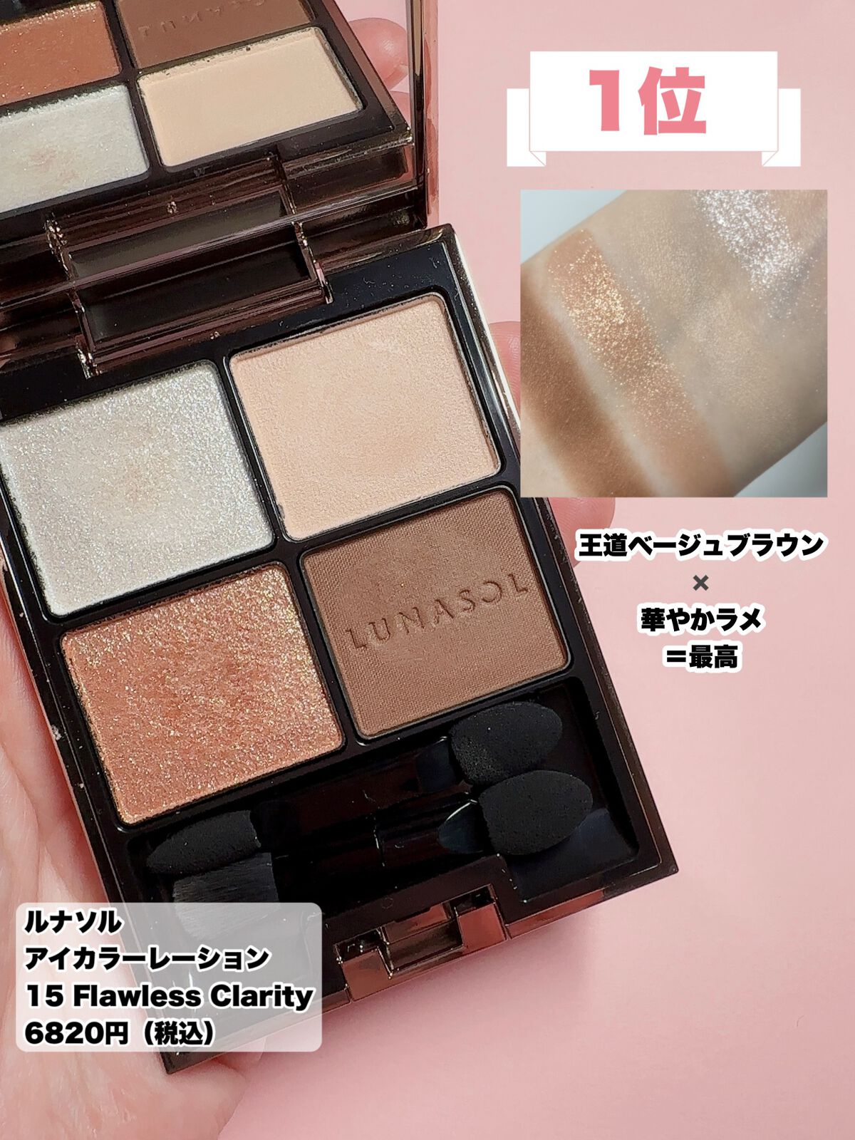 アイカラーレーション/LUNASOL/アイシャドウパレットを使ったクチコミ（2枚目）