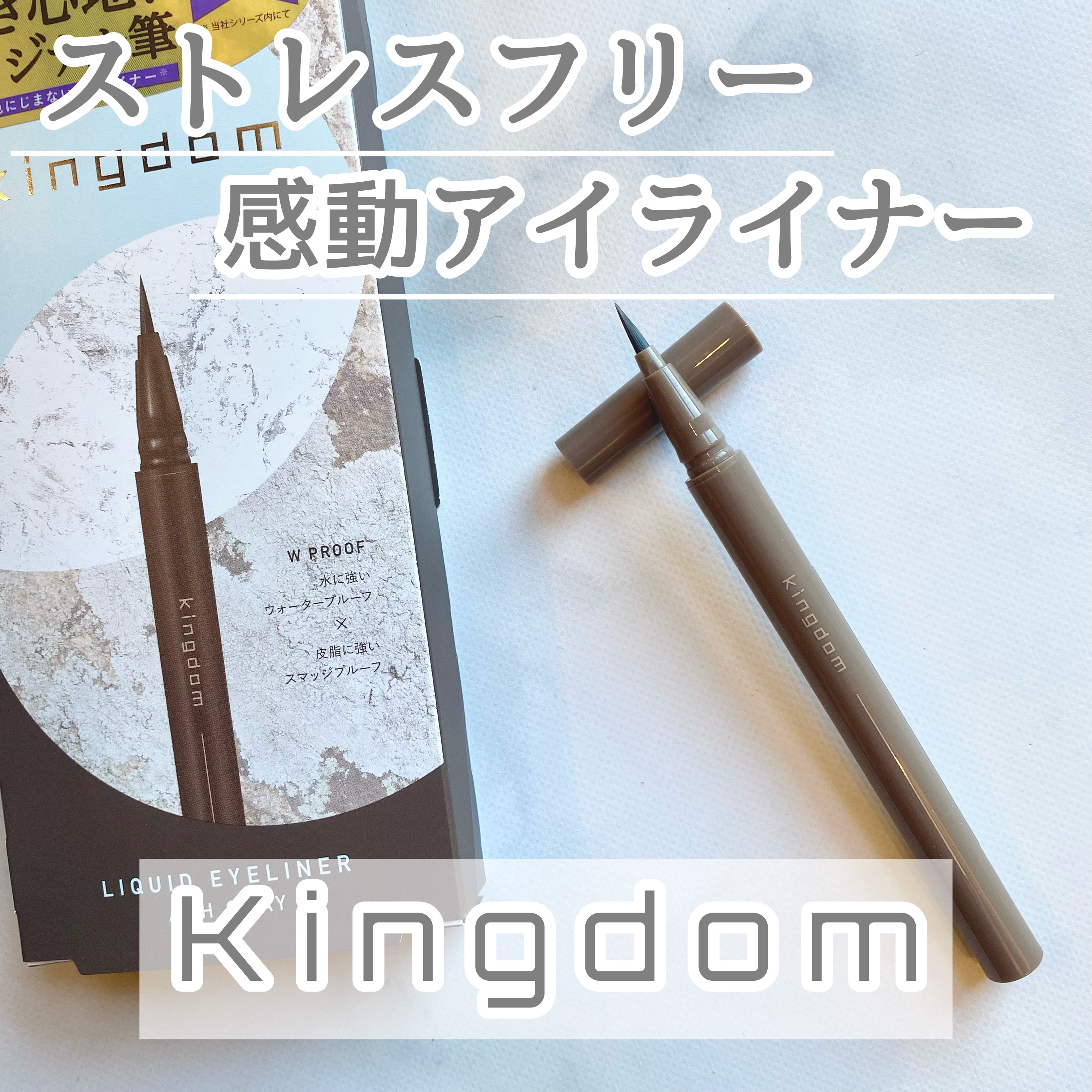 キングダム リキッドアイライナーR1 アッシュグレー/キングダム/リキッドアイライナーを使ったクチコミ（1枚目）