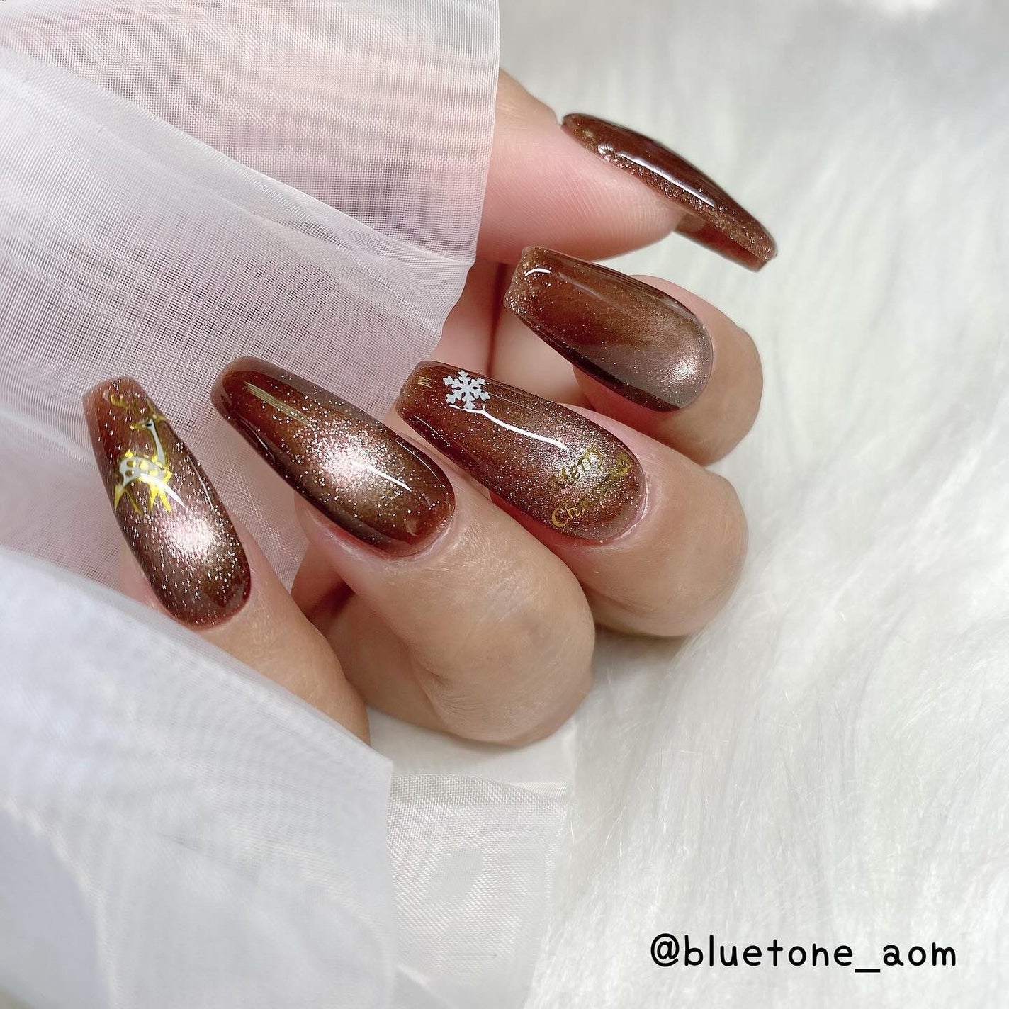 ナチュラルマグネットネイル/ネイル工房/ジェルネイルを使ったクチコミ(4枚目)