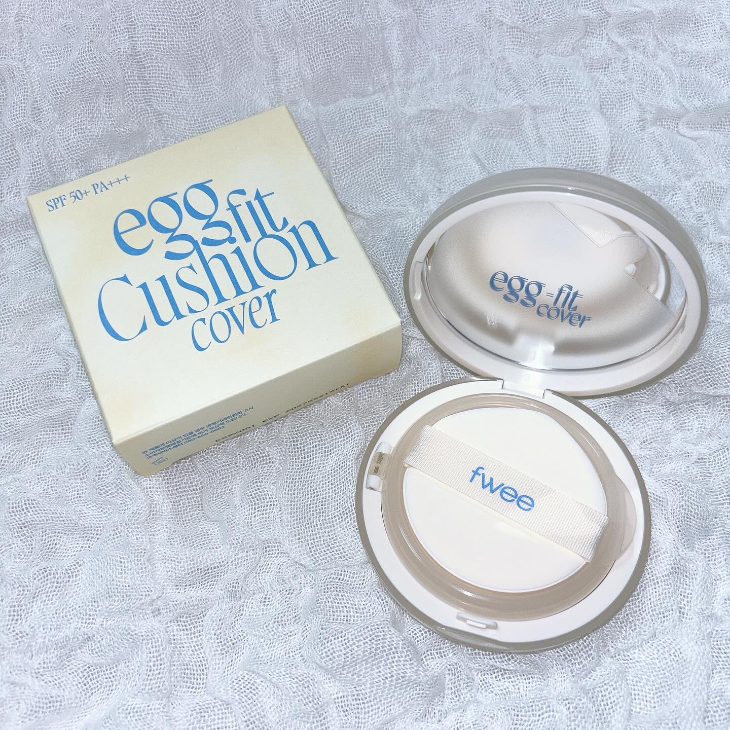 フィー クッションエッグフィットカバー 01 フェア/fwee/クッションファンデーションを使ったクチコミ（1枚目）