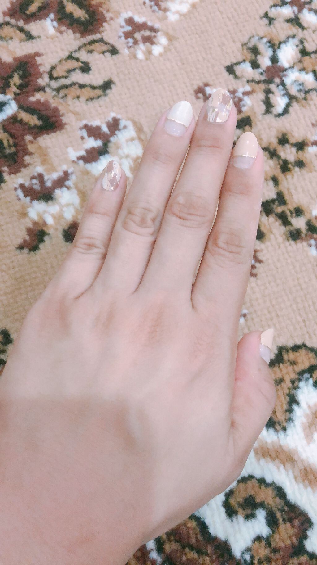 セミキュアジェルネイル(ハンド)/ohora/ネイルシールを使ったクチコミ(1枚目)