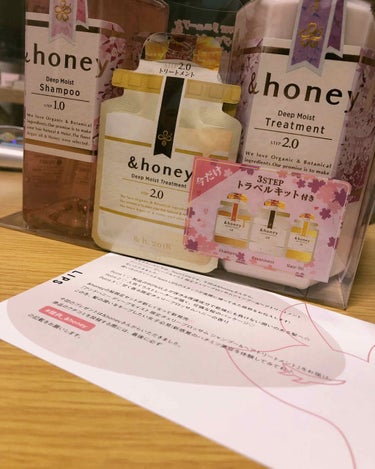 ディープモイスト 限定チェリーブロッサム シャンプー＆ヘアトリートメントペアセット/&honey/シャンプー・コンディショナーの画像