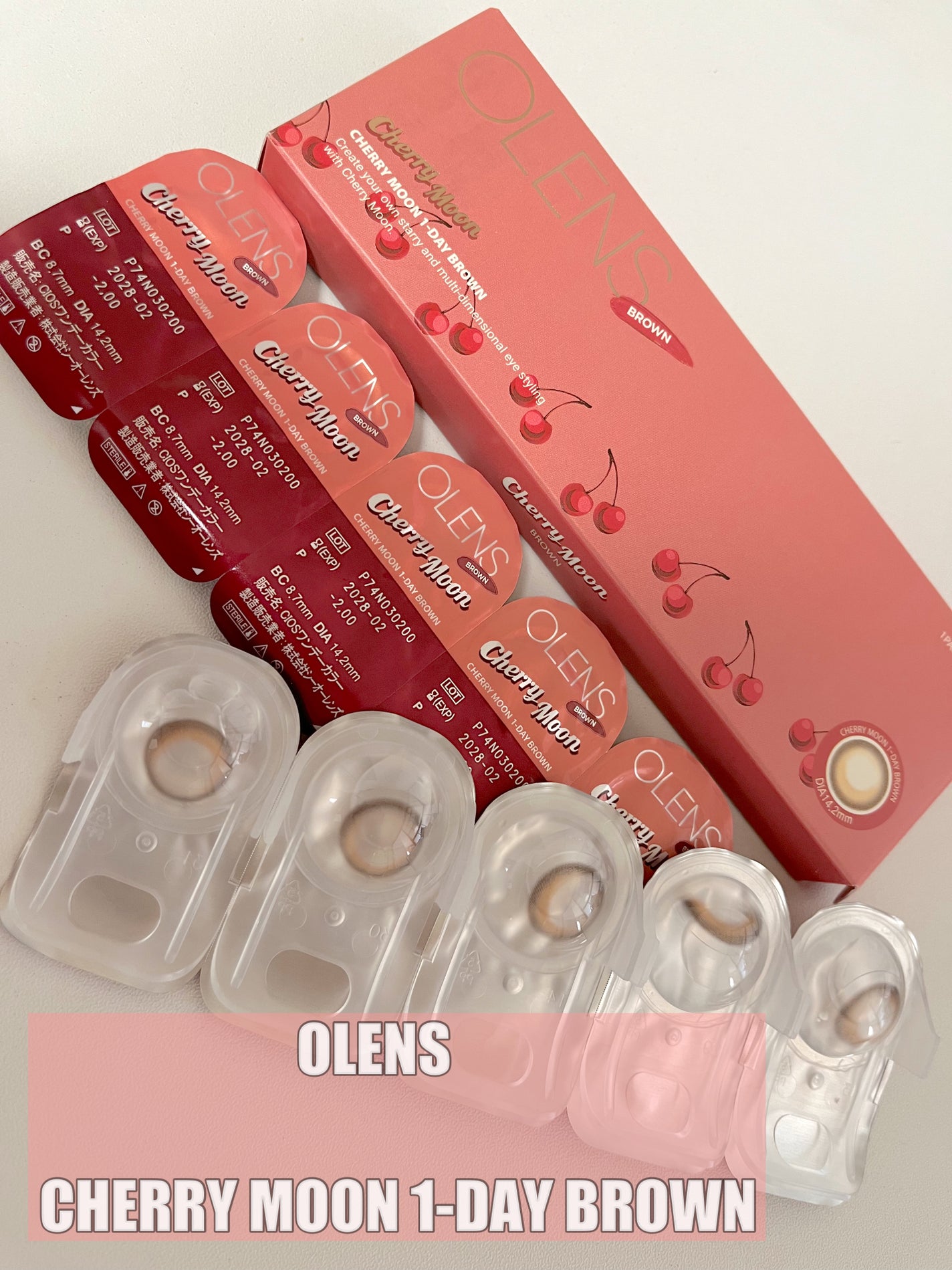 Cherry Moon 1day/OLENS/カラーコンタクトレンズを使ったクチコミ(1枚目)