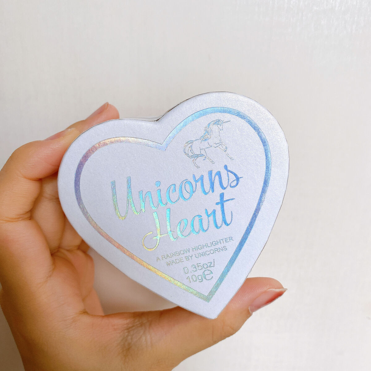 ハートハイライター ユニコーンハート/MAKEUP REVOLUTION/パウダーハイライトを使ったクチコミ（2枚目）