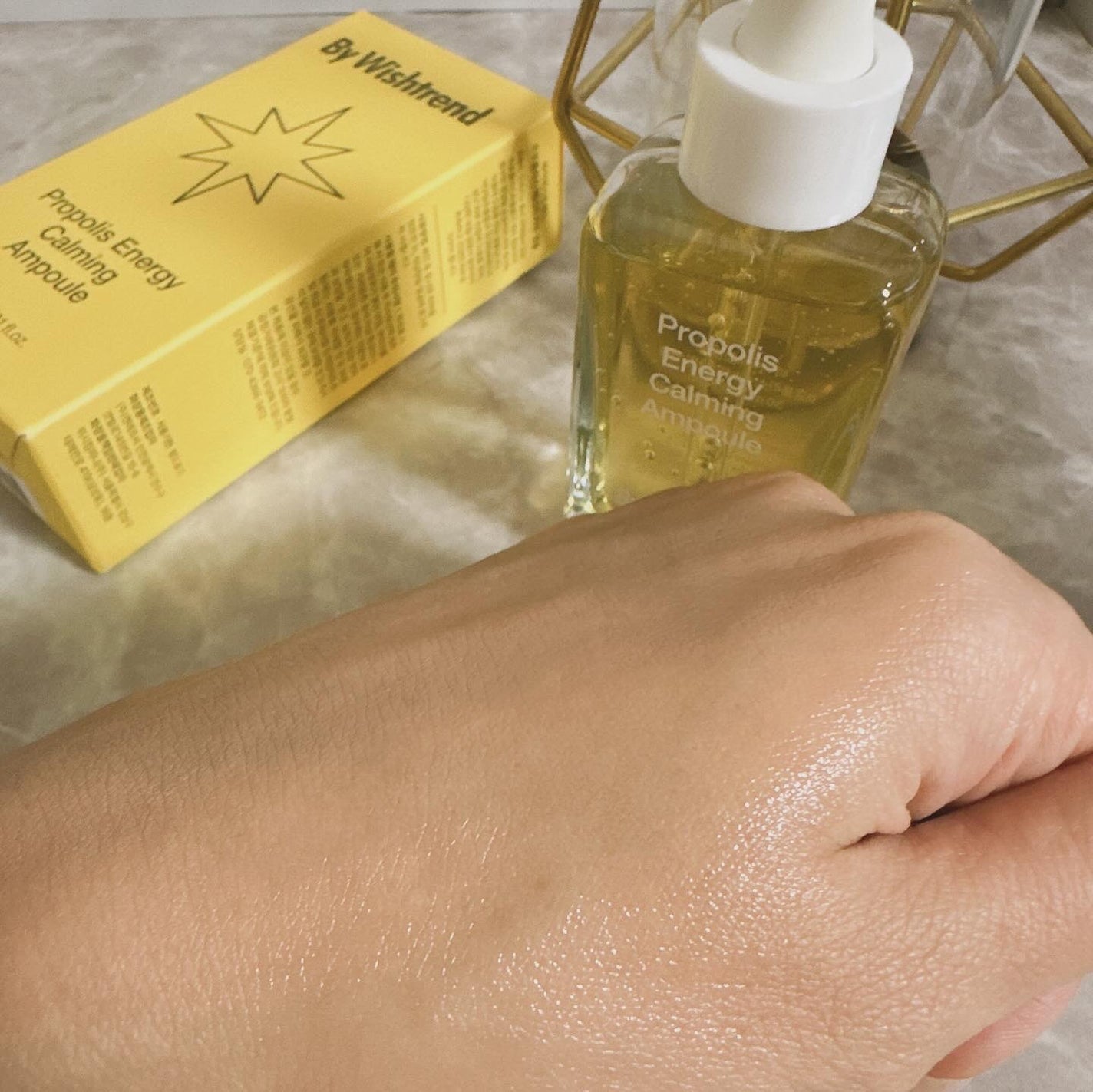 プロポリスエナジーカーミングアンプル/By Wishtrend/美容液を使ったクチコミ(3枚目)