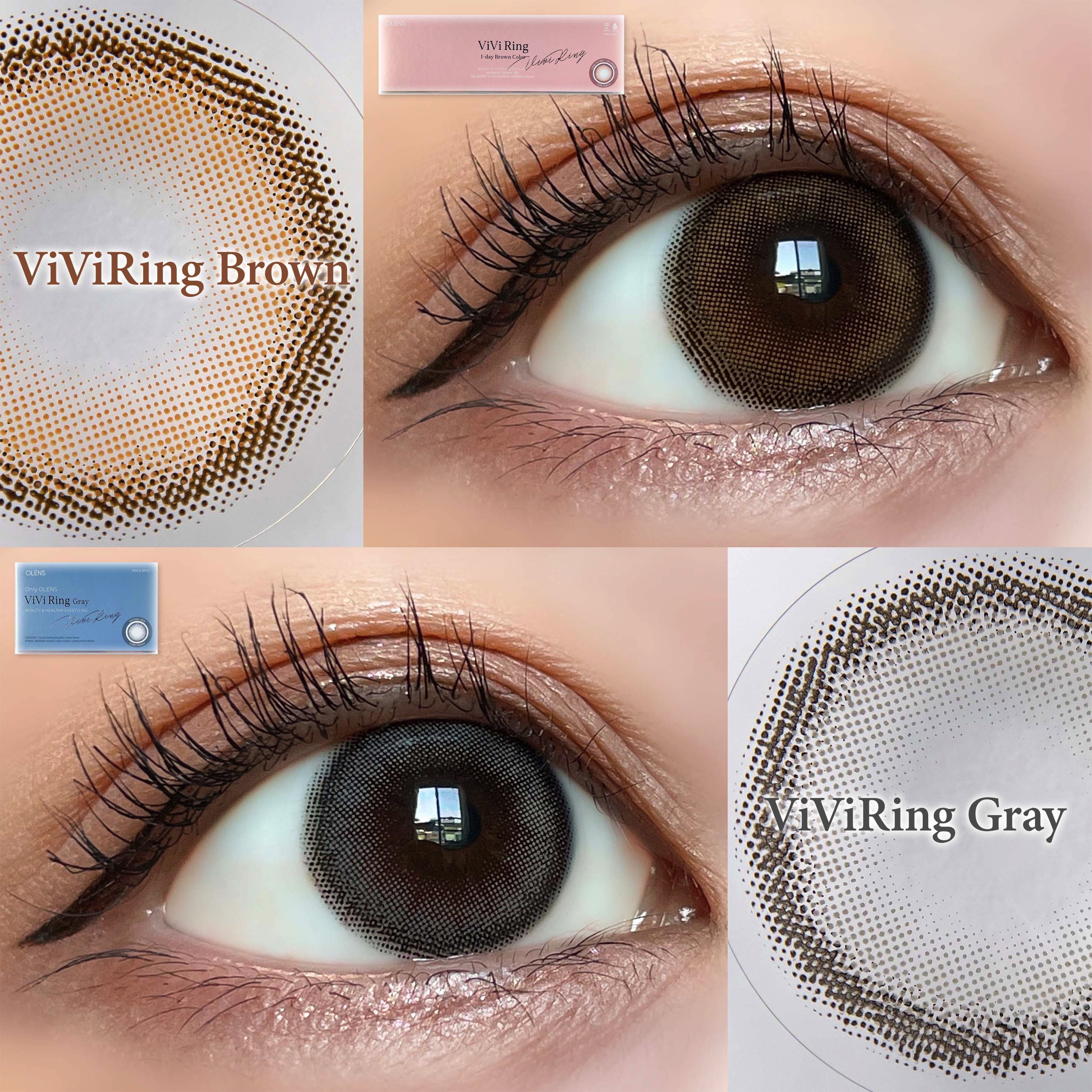 ViVi Ring 1Month グレー/OLENS/カラーコンタクトレンズを使ったクチコミ（2枚目）