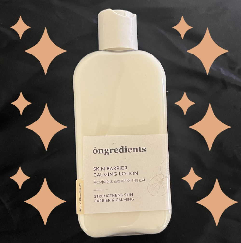 ⭐️Ongredients⭐️
スキンバリアカーミングローション

高い保湿力でインナードライを改善し、
化粧ノリを良くしてくれるコッテリした乳液⭐️

高い鎮静効果のツボクサエキス、
バリア機能改善の4種天然成分、
コラーゲン形成促進の9