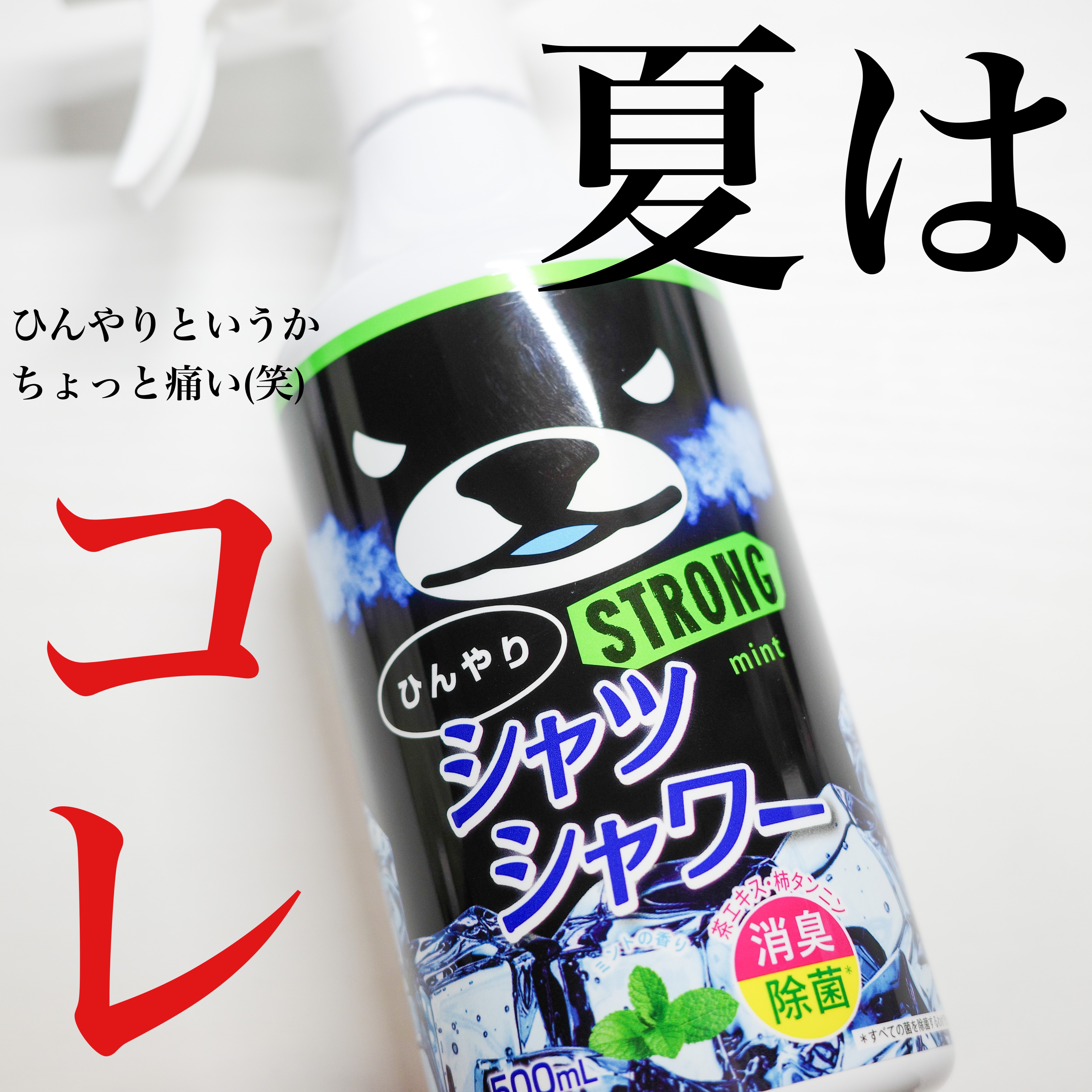 ひんやりシャツシャワー ストロング ミントの香り（500mL）/ときわ商会/デオドラント・制汗剤を使ったクチコミ（1枚目）