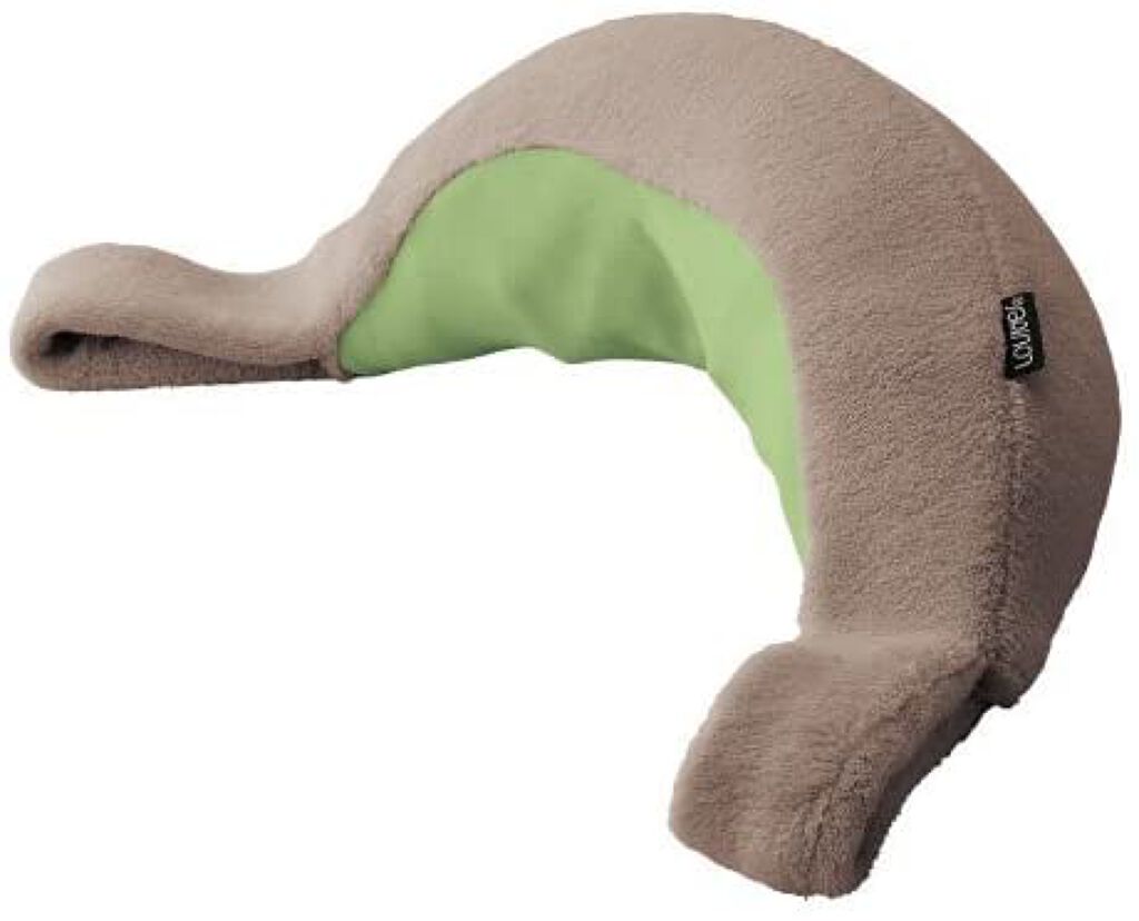 ルルド ネックマッサージピロー ブラウン×グリーン