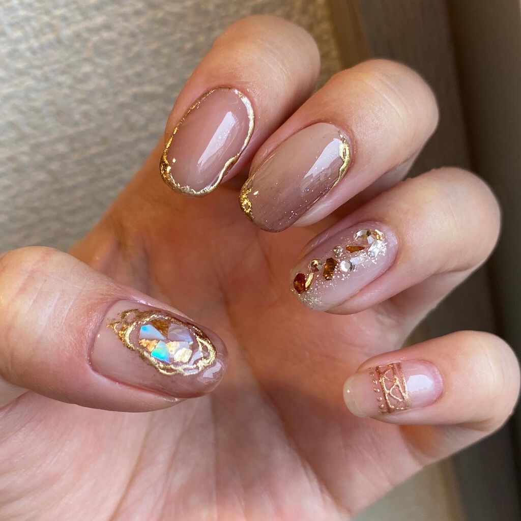 プリジェル カラーEX チュールブラウンｎｅｏ/プリジェル/ジェルネイルを使ったクチコミ（2枚目）