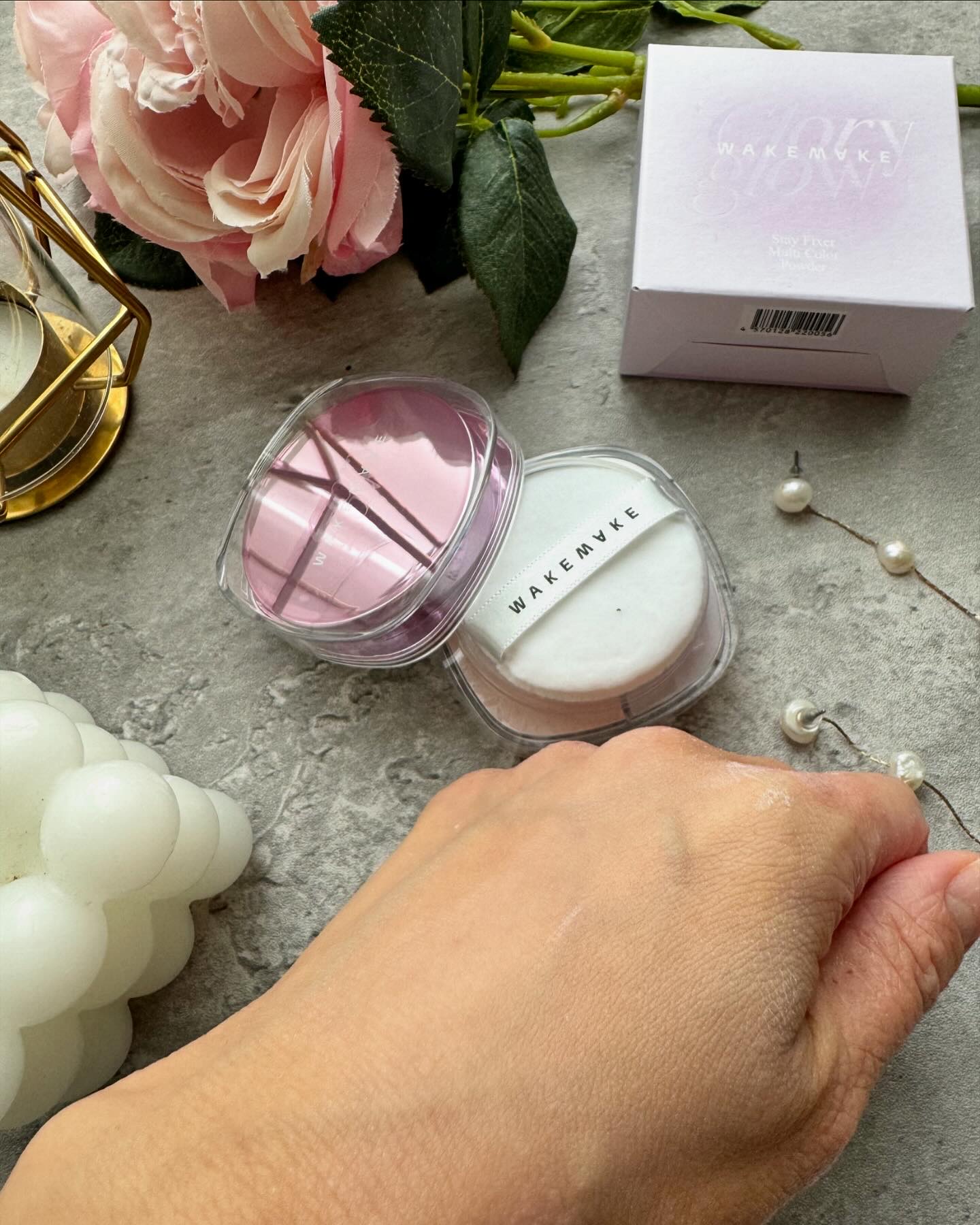 ステイフィクサーマルチカラーパウダー/wakemake/ルースパウダーを使ったクチコミ（3枚目）