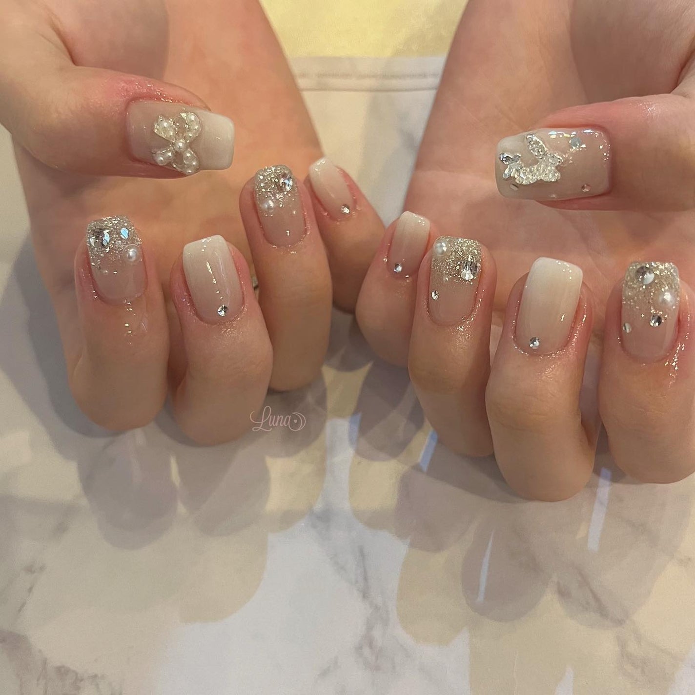 Iuna. Mizuki on LIPS 「.スペシャルプラン🤍#nail#nailstagram#gel..」(1枚目)