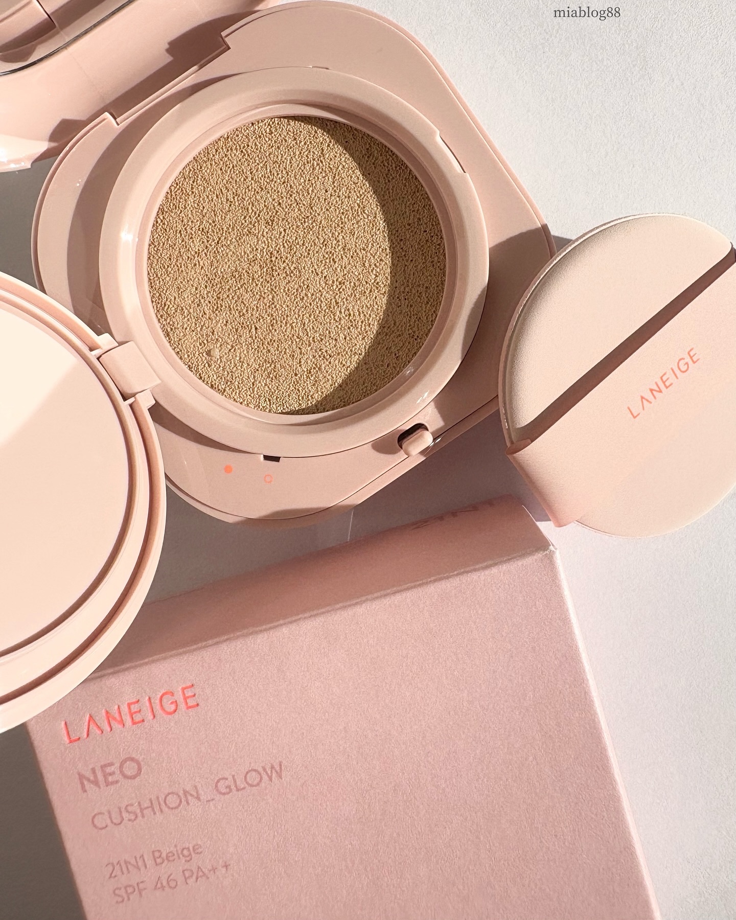 ネオクッション グロウ 21N/LANEIGE/クッションファンデーションを使ったクチコミ（2枚目）