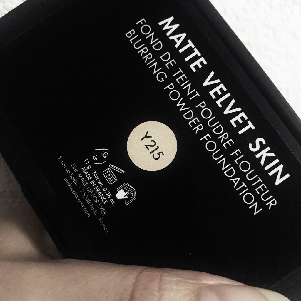マットベルベットスキン コンパクトファンデーション Y215 イエローアラバスター/MAKE UP FOR EVER/パウダーファンデーションを使ったクチコミ（2枚目）