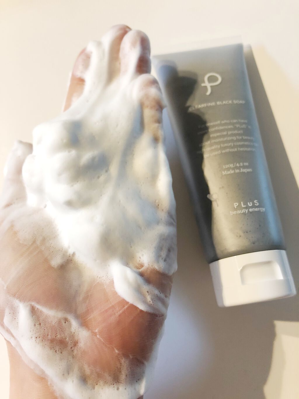 クリアファイン ブラック ソープ チューブタイプ/PLuS/洗顔フォームを使ったクチコミ(4枚目)