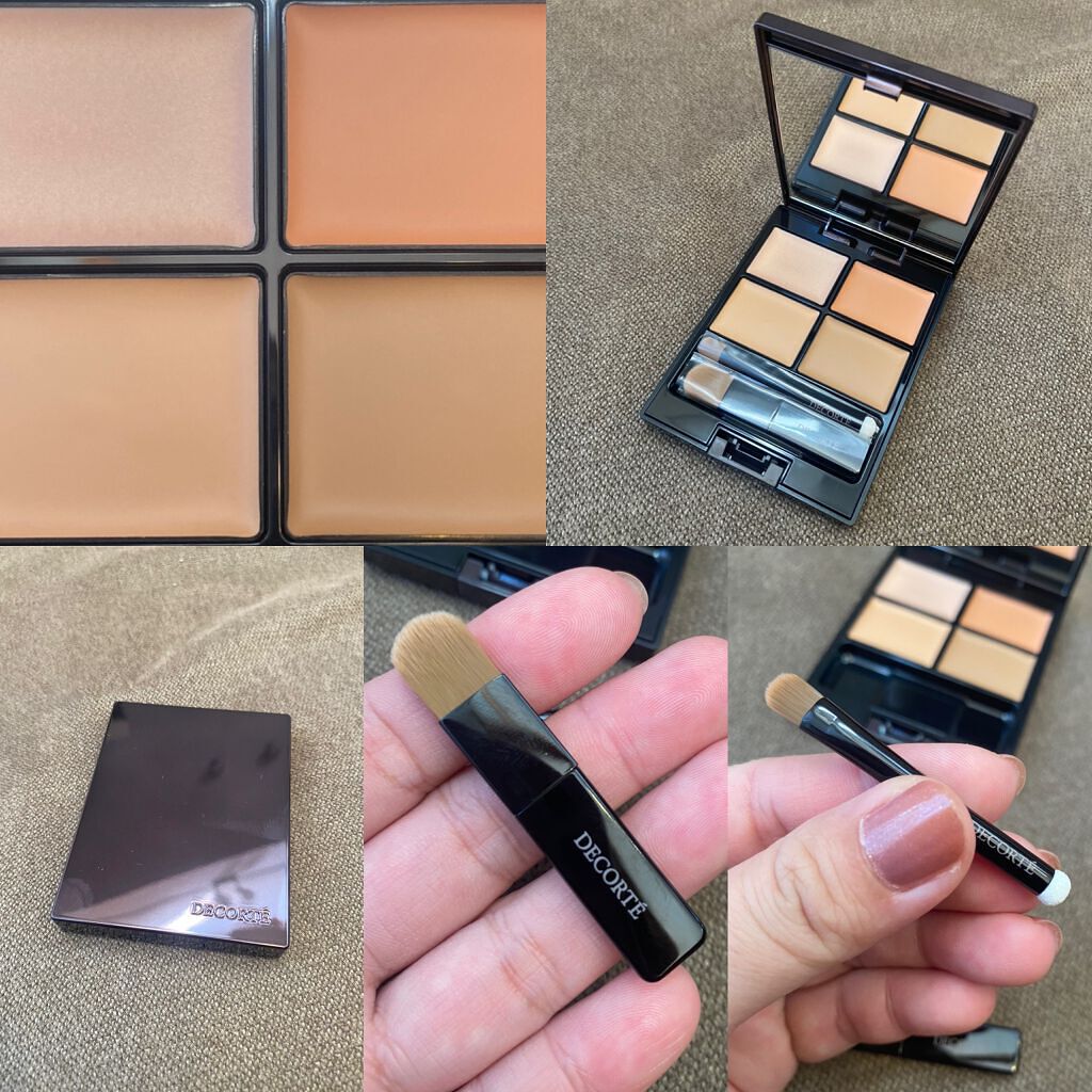 トーンパーフェクティング パレット 02 ナチュラルベージュ/DECORTÉ/パレットコンシーラーを使ったクチコミ（2枚目）