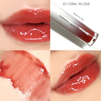 GO CRAZY DEWY LIPS/ABOUT TONE/リップグロスを使ったクチコミ(4枚目)