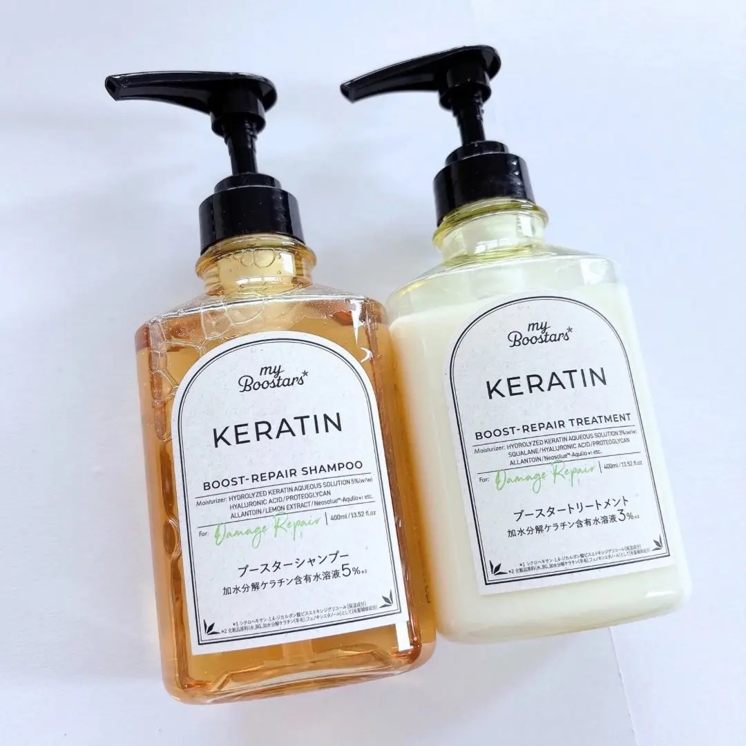 ケラチン ブースター シャンプー/トリートメント [ダメージリペア] シトラスサボンの香り トリートメント本体400ml/マイブースターズ/市販シャンプーを使ったクチコミ（1枚目）