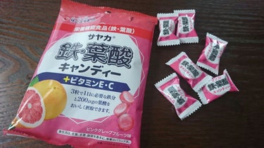 鉄・葉酸キャンディー ピンクグレープフルーツ味/サヤカ/食品を使ったクチコミ（1枚目）