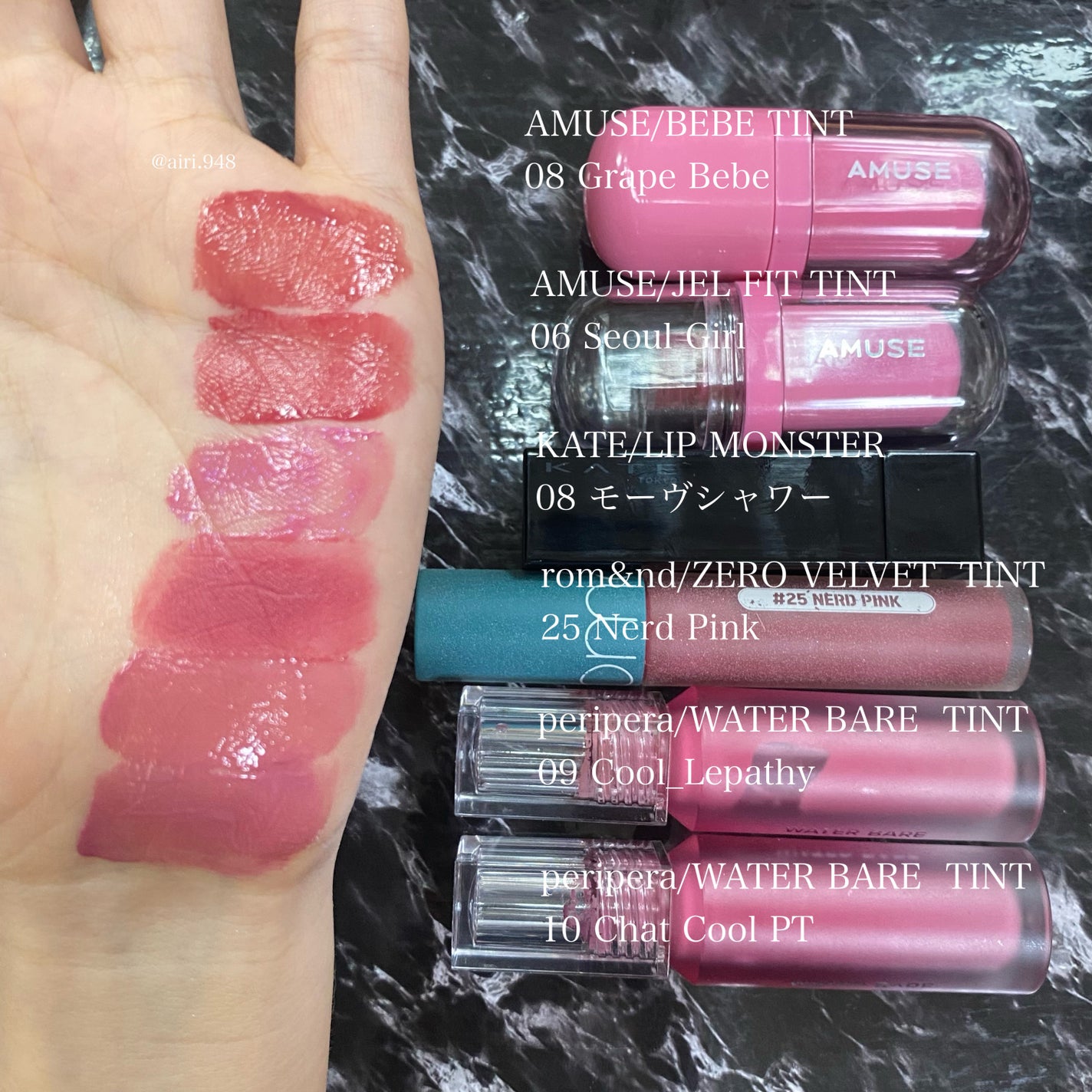 ゼロベルベットティント/rom&nd/リップティントを使ったクチコミ(2枚目)