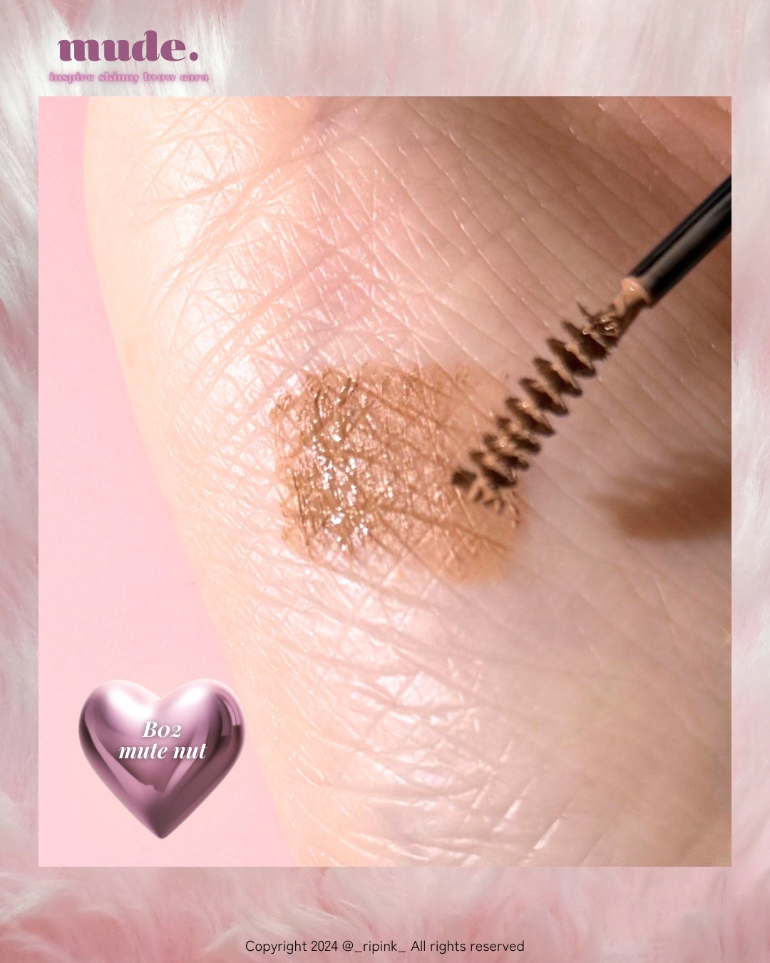 インスパイアスキニーブロウカラ/mude/眉マスカラを使ったクチコミ(3枚目)