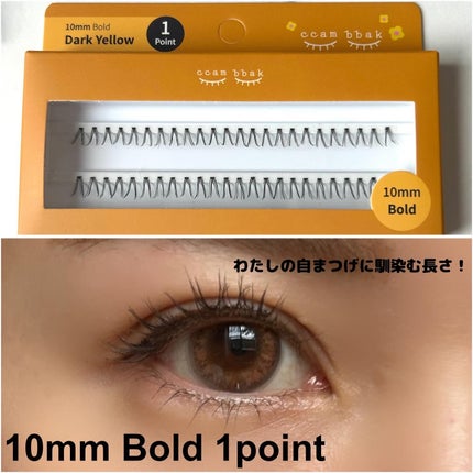 CCAM BBAK オリジナル12mm Bold 1柱のクチコミ「CCAMBBAKさんより
商品を提供していただきました!
存在感のあるまつげができる!
部分.....」(3枚目)