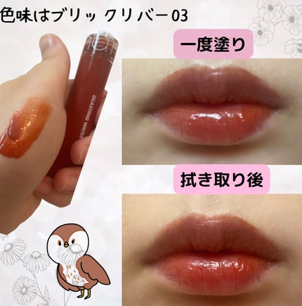 グラスティングウォーターティント/rom&nd/リップティントを使ったクチコミ(2枚目)