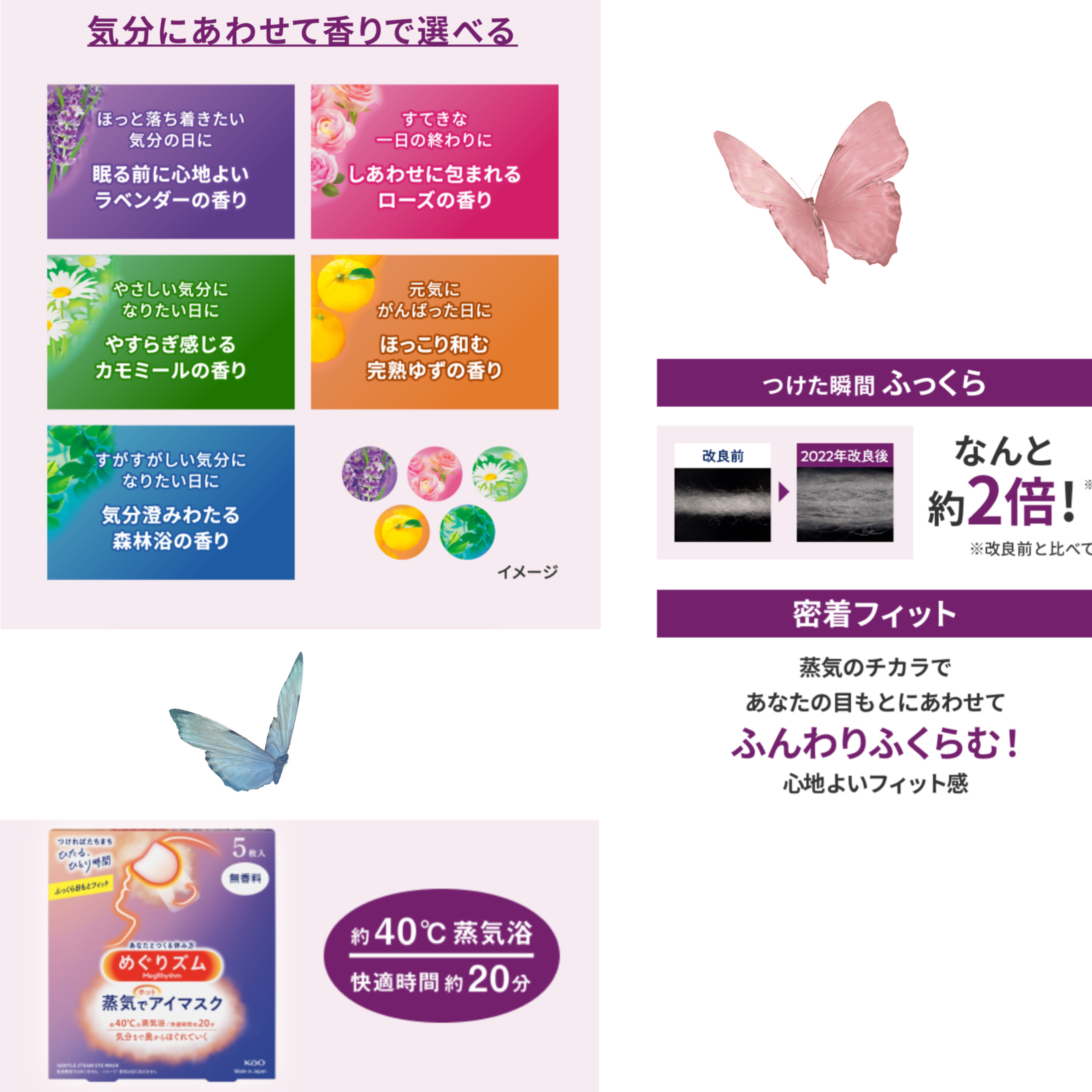 めぐりズム 蒸気でホットアイマスク カモミールの香り/めぐりズム/ホットアイマスクを使ったクチコミ（2枚目）