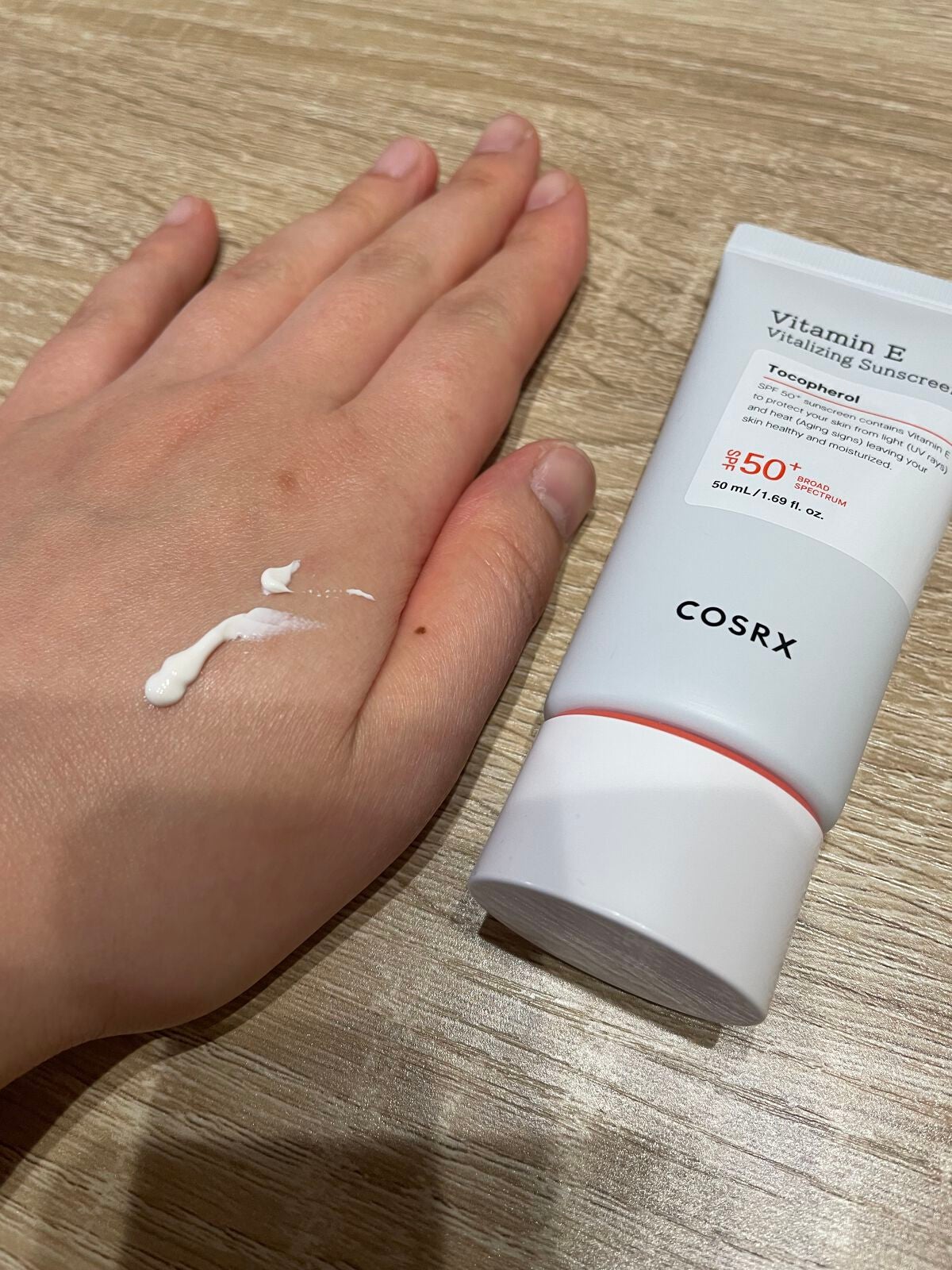 ビタミンEバイタライジングUVクリーム SFP50+/COSRX/日焼け止めクリームを使ったクチコミ(3枚目)