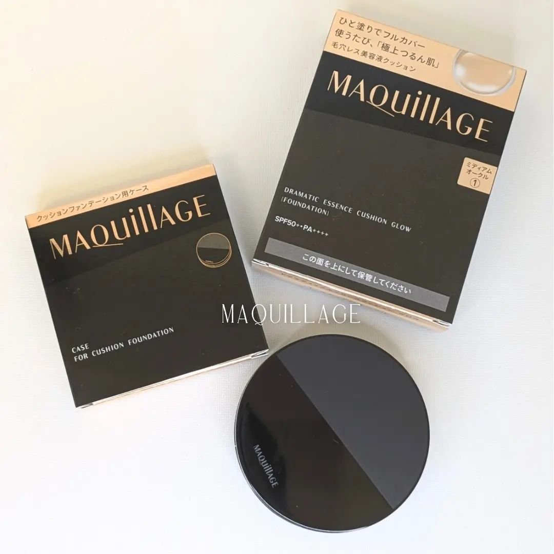 ドラマティックエッセンスクッション グロウ/マキアージュ/クッションファンデーションを使ったクチコミ（2枚目）