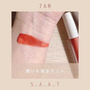 オールタイム ムード ベルベットティント/saat insight/口紅を使ったクチコミ（3枚目）