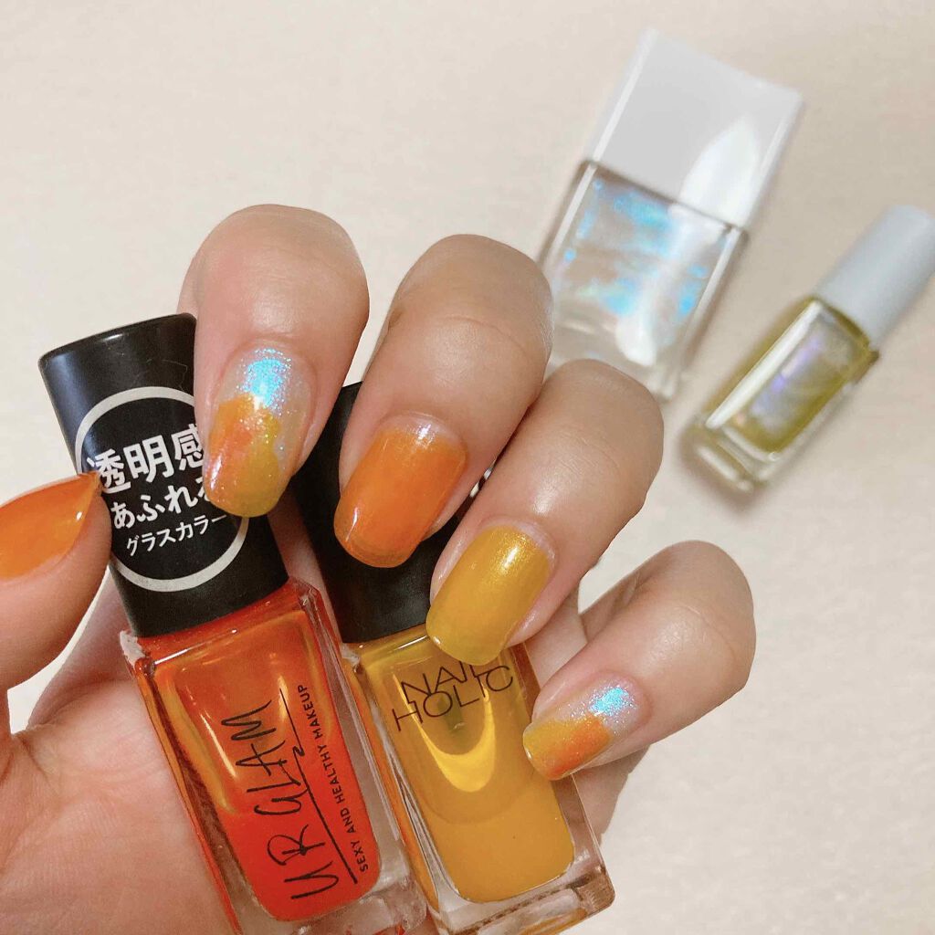 UR GLAM　COLOR NAIL SELECTION OR1＜グラスカラー＞/U R GLAM/マニキュアを使ったクチコミ（2枚目）