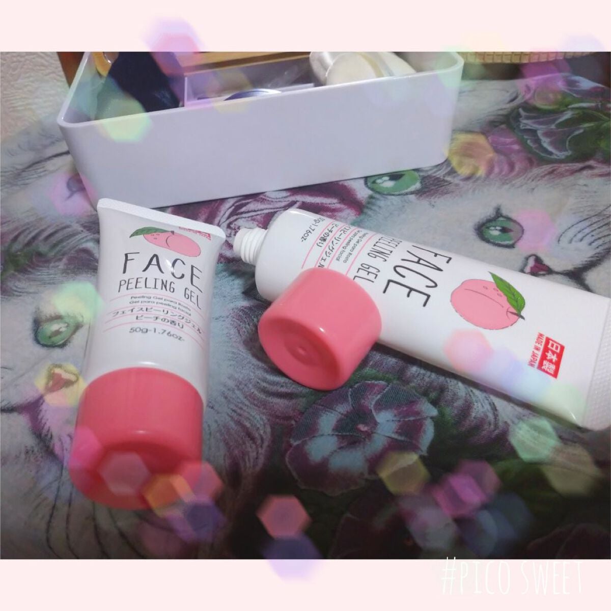 フェイスピーリングジェル ピーチの香り/DAISO/ピーリングを使ったクチコミ(1枚目)