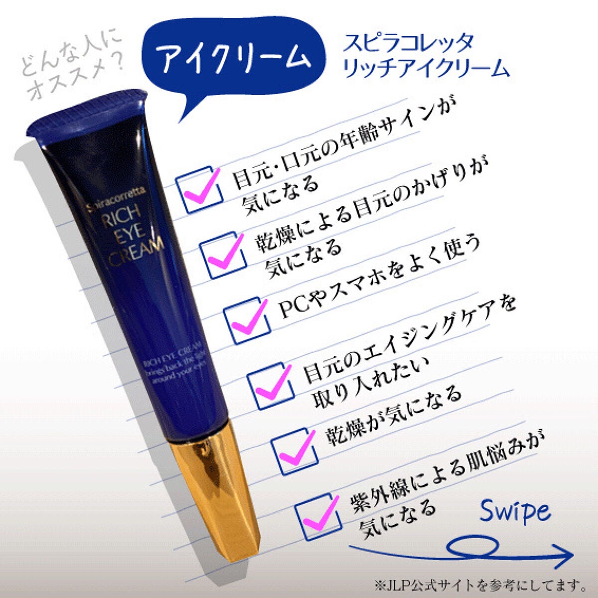 スピラコレッタ リッチアイクリーム/日本ライフ製薬/アイケア・アイクリームを使ったクチコミ(2枚目)