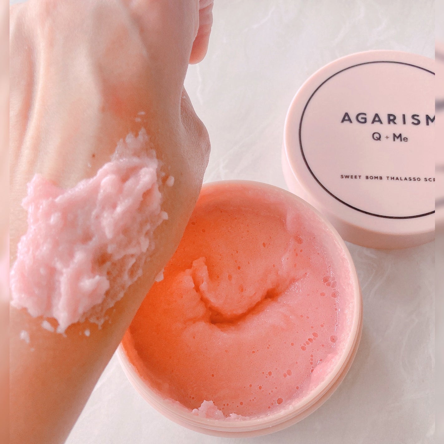 Q+Me スウィート ボム タラソ スクラブ/AGARISM/バスト・ヒップケアを使ったクチコミ(3枚目)