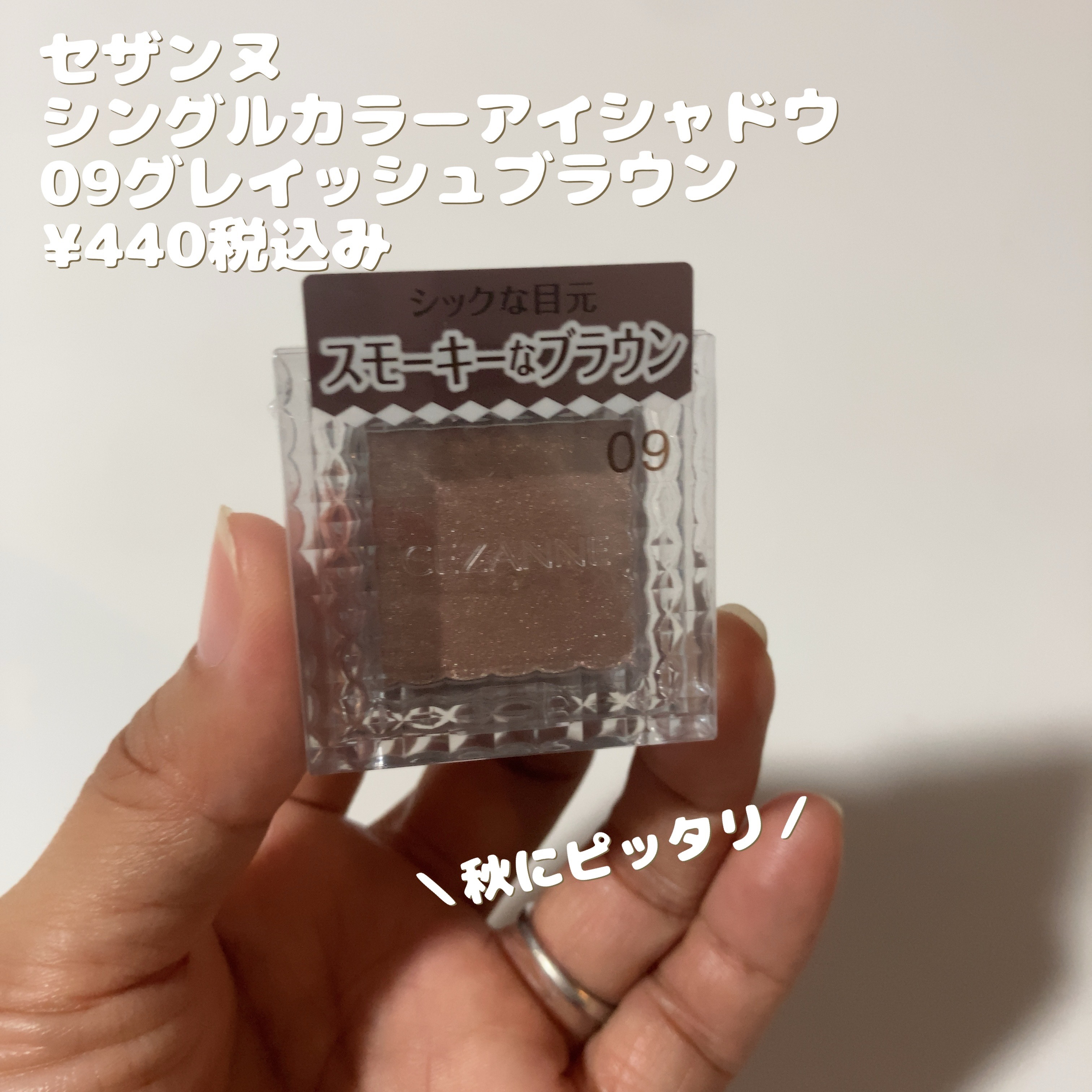 シングルカラーアイシャドウ 09 グレイッシュブラウン/CEZANNE/単色アイシャドウを使ったクチコミ（1枚目）